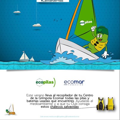 Clubes y escuelas náuticas de toda España fomentan un verano más el reciclaje de pilas