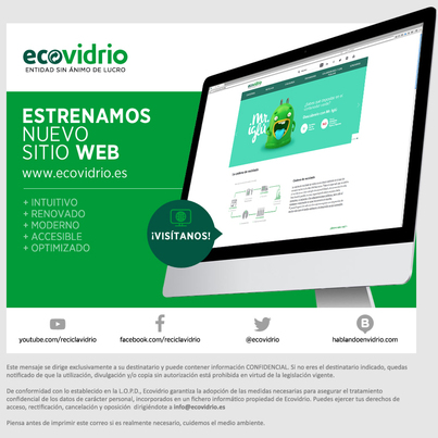Ecovidrio lanza su nueva web corporativa