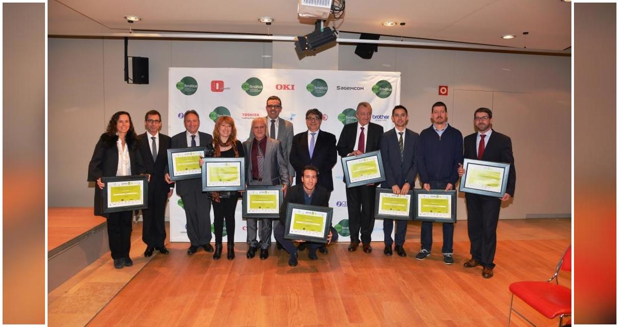 Galardonados en los I Premios ECO Cataluña, promovidos por la fundación medioambiental Ecofimática