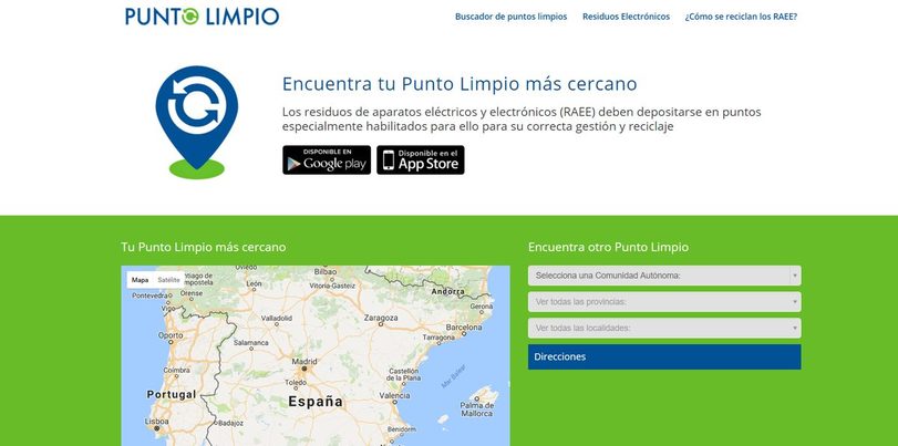 Ecotic lanza un buscador de puntos limpios