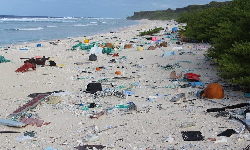 Millones de residuos plásticos en una isla deshabitada del Pacífico Sur