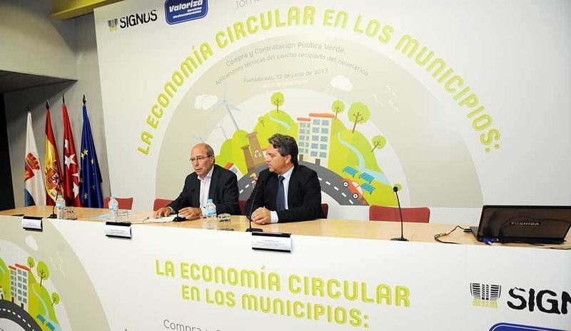 Fuenlabrada ha reutilizado más de 200.000 neumáticos fuera de uso para obras municipales