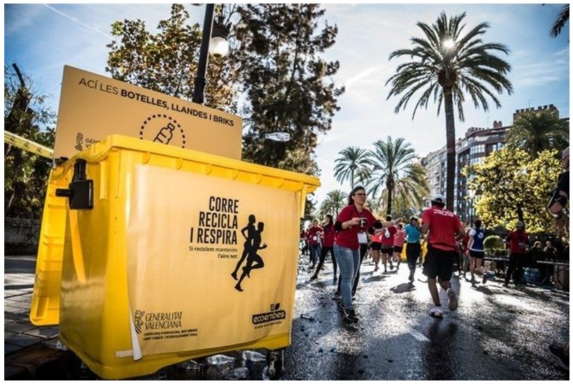 El Maratón de València recicla más de 18 toneladas de residuos