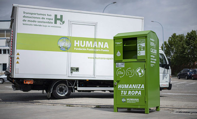 Humana recupera más de 17.000 toneladas de textil usado en España