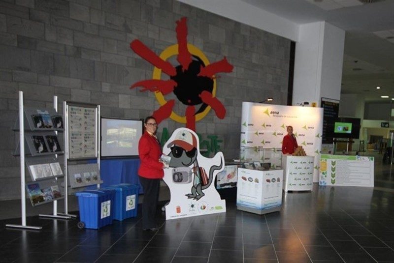 El Aeropuerto de Lanzarote celebra Día de la Educación Ambiental habilitando un espacio sostenible