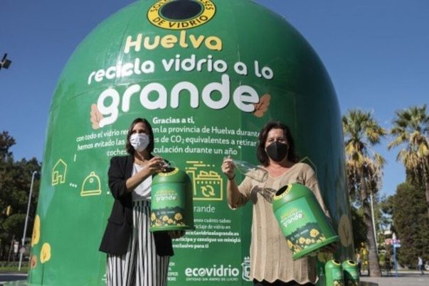 Andalucía: Ecovidrio instala un contenedor gigante en Huelva para sensibilizar sobre reciclaje