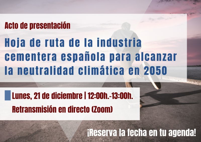 Webinar: "Hoja de ruta de la industria cementera española para alcanzar la neutralidad climática en 2050" (21 diciembre)