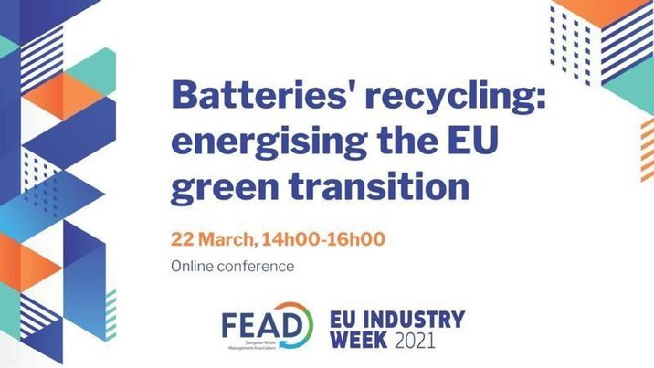 Evento online de FEAD sobre reciclaje de acumuladores y baterías (22 marzo)