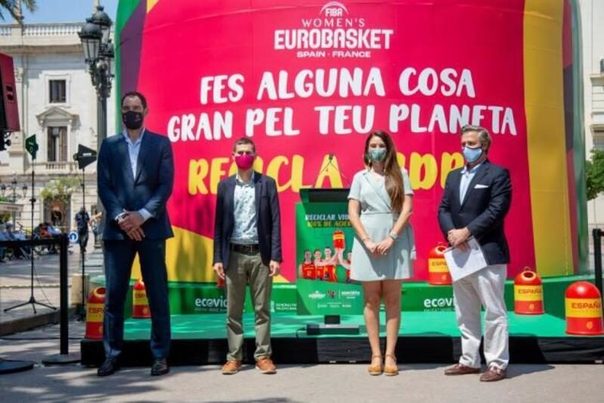 Ecovidrio y la FEB promueven el reciclaje durante el Eurobasket femenino 2021