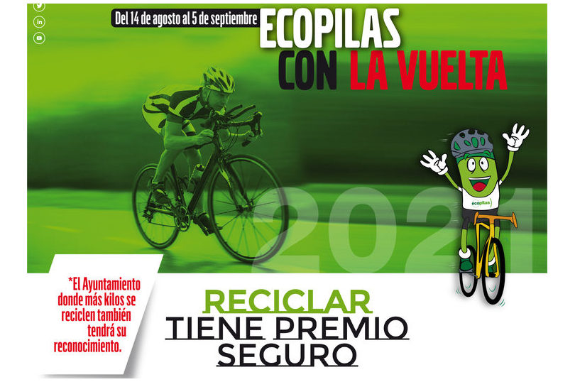 ECOPILAS prevé recoger 2.000 kilos de pilas durante la presente edición de la Vuelta a España
